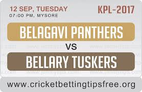 Belagavi Panthers vs Bellary Tuskers 12 09 17 06:45pm