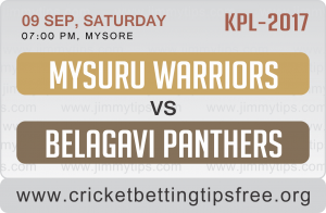Belagavi Panthers VS Mysuru Warriors 09 09 17 06:45PM